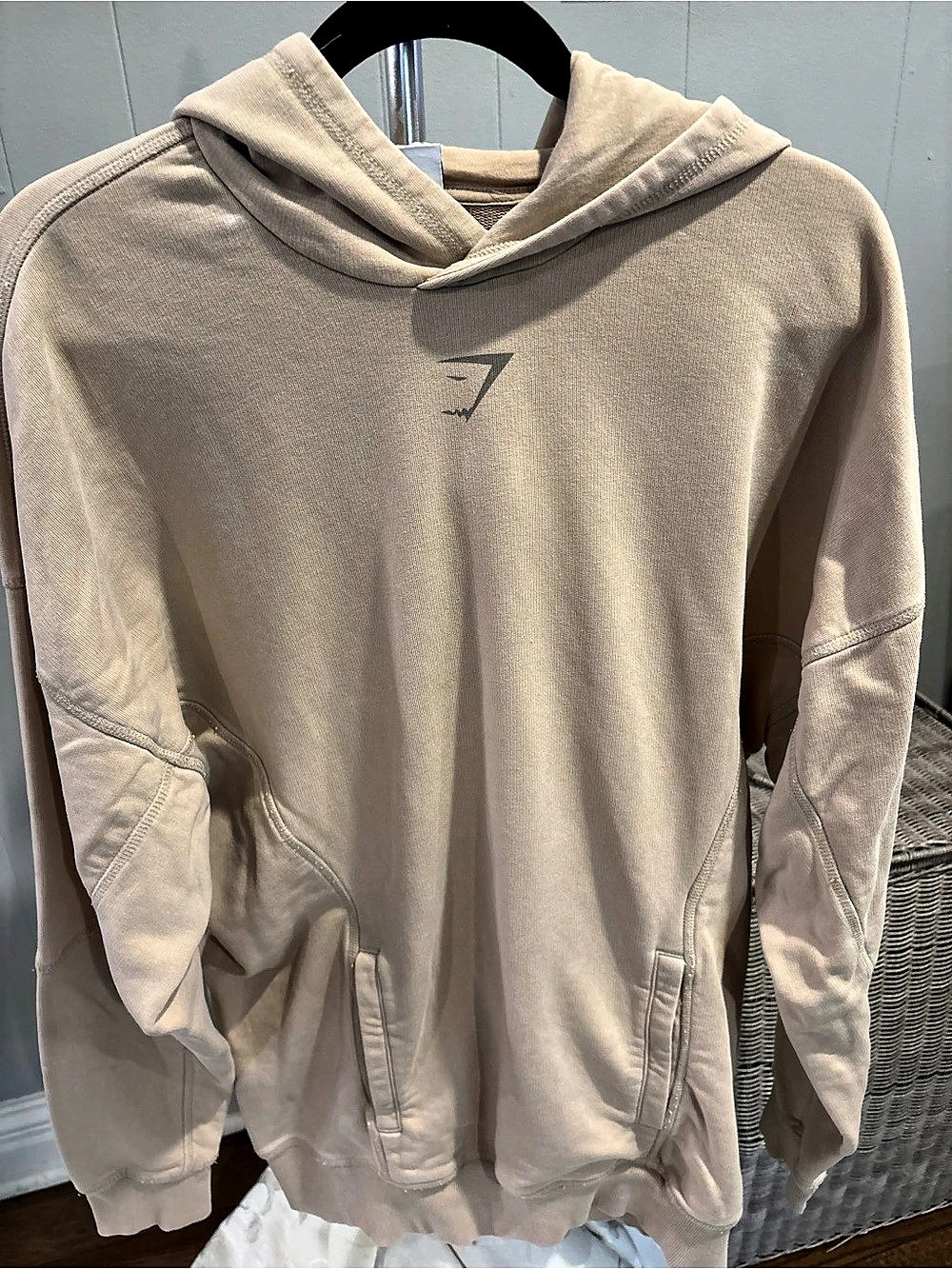 Gymshark Lifting Club Graphic Hoodie Beige Small